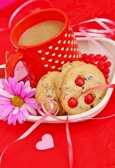 Coffee and cookies for Valentines