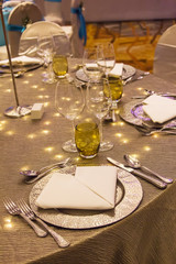 Table set for event party