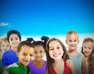 Children Kids Diversity Outdoors Happiness Cheerful Concept