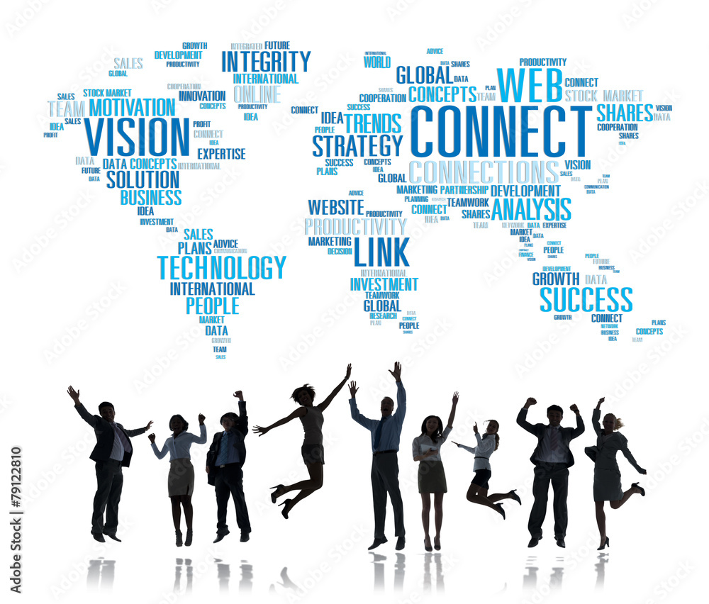 Poster connection social media internet link networking concept