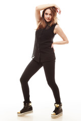 Fototapeta premium people concept - teenage girl in casual clothes