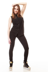 Fototapeta premium people concept - teenage girl in casual clothes