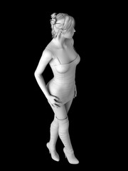 Naklejka premium girl illustration