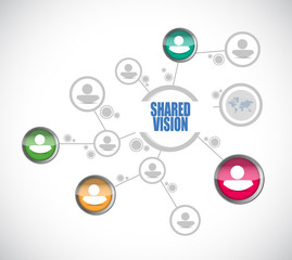 shared vision people network illustration design