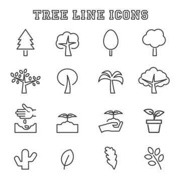 tree line icons