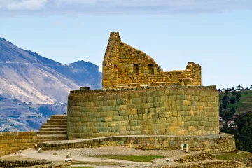 Acrylic prints Rudnes Temple of the sun, Ingapirca important inca ruins in Ecuador
