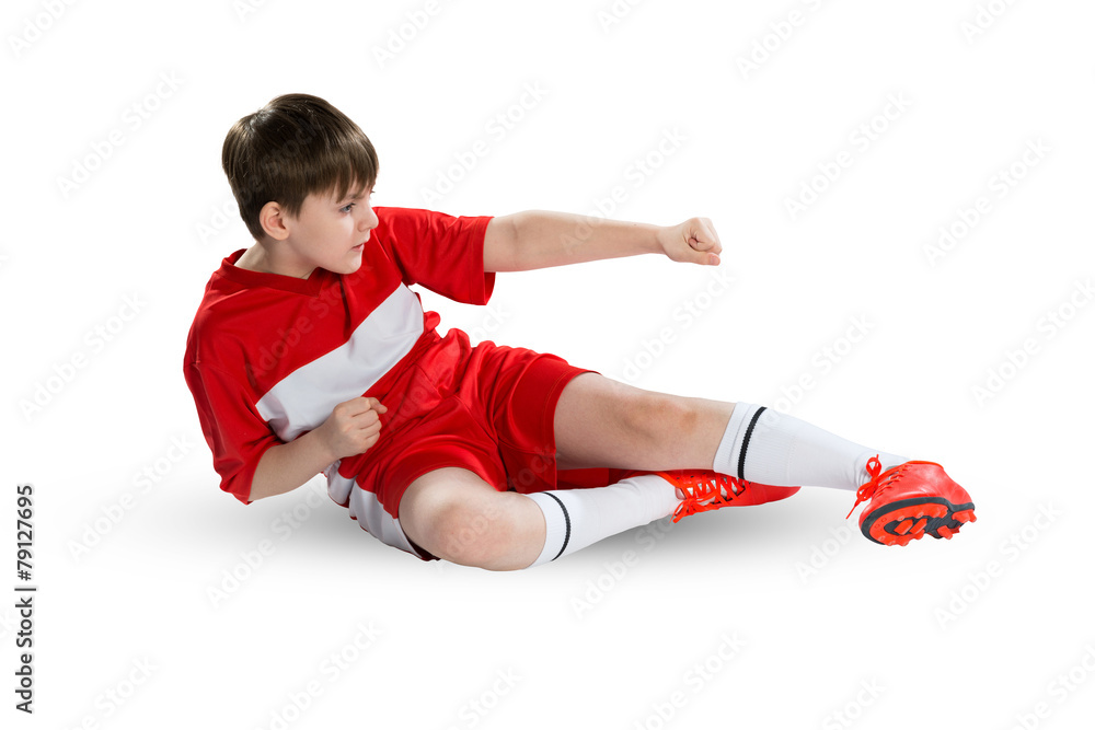 Sticker Young footballer