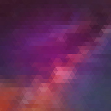 Triangles pattern of geometric shapes. Colorful mosaic backdrop