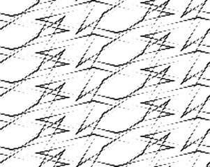 Black and white geometric seamless pattern, abstract background.