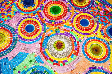 Art mosaic glass on the wall