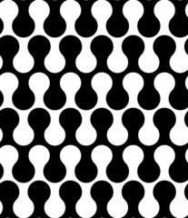 Black and white geometric seamless pattern, abstract background.
