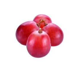 Red grape isolated on white