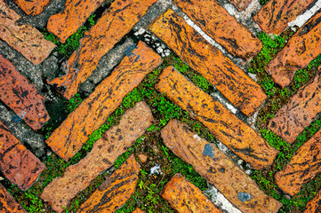 Brick floor pattern background