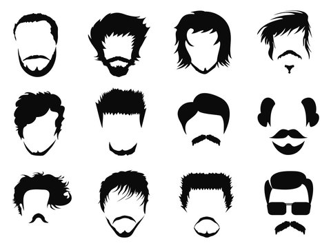 man hairstyle vector