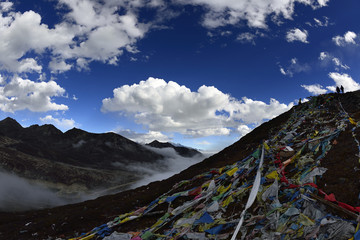 The Pass of Mountain Zheduo, southwest China