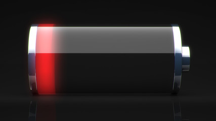 Empty glass battery. need charging