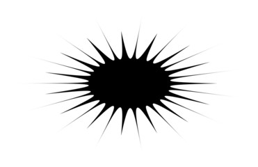 Obraz premium Sunburst Silhouette Banner