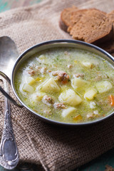Soup with meat and vegetables