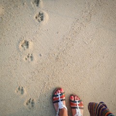 след на песке