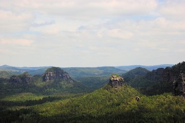 Panoramic view of Winterstein, Saxon Switzerland