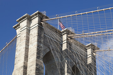Obraz premium New York Brooklyn Bridge - detail
