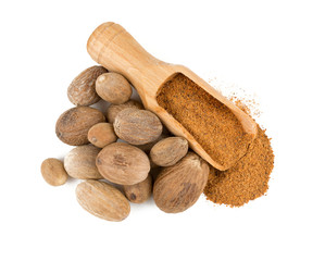 nutmeg isolated on white