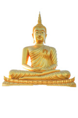 Buddha portrait isolated on white