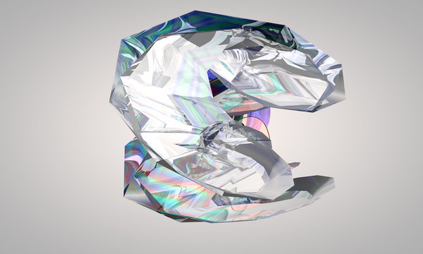 abstract glas shape
