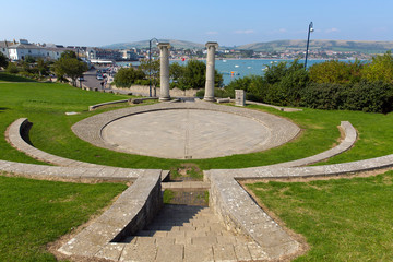 Swanage Dorset Prince Albert Gardens with amphitheatre