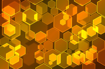 Hexagon Bubbles bokeh background