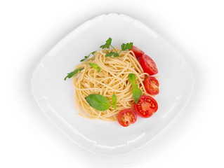 Italian pasta with basil
