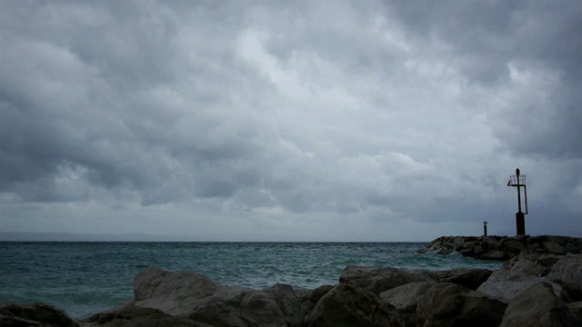 Storm coming over sea