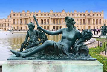 Statue of La Marne at water parterre, Versailles,