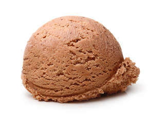 Fototapeta na wymiar Ice cream chocolate scoop