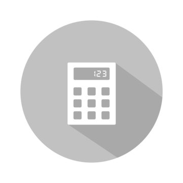 Icono calculadora mod2 gris bot&oacute;n sombra