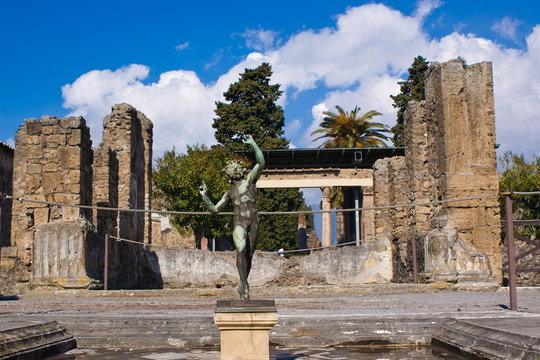 The house of foun, archeological excavations of Pompeii