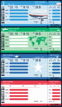 Airline Boarding Pass Tickets