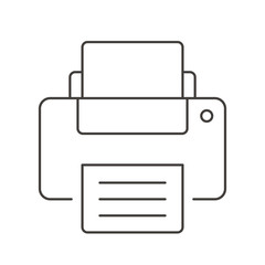 Flat line printer icon