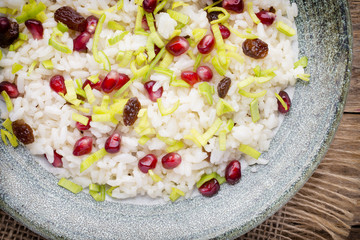 Pomegranate risotto.