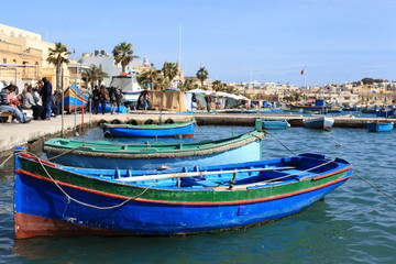 Obraz premium Marsaxlokk Fishing Village, Malta