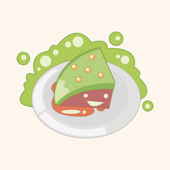 decorating cake flat icon elements background,eps10