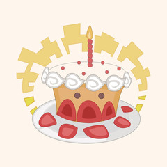decorating cake flat icon elements background,eps10