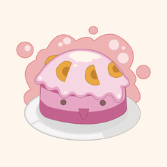 decorating cake flat icon elements background,eps10