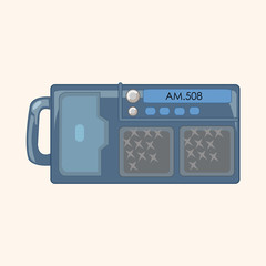 radio theme elements vector,eps