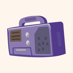 radio theme elements vector,eps