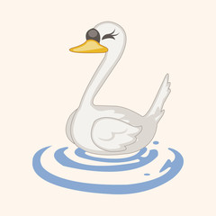 bird swan cartoon theme elements vector,eps
