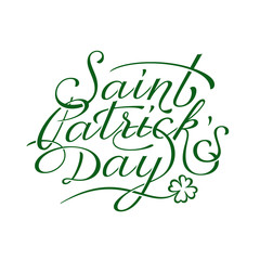 Saint Patricks Day lettering