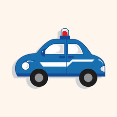 transportation police car theme elements vector,eps