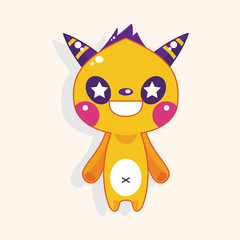 monster cartoon theme elements vecotr,eps