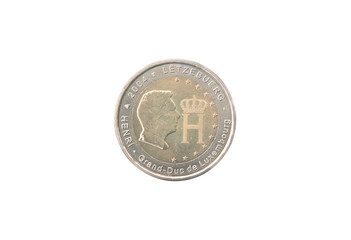 Commemorative 2 euro coin of Luxembourg minted in 2004